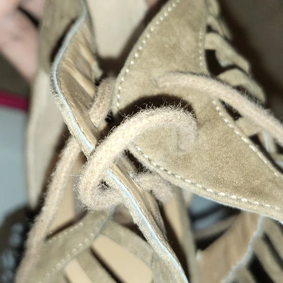 13M Dolce Vita Dark Tan Lace up suede open toe heel - Picture 10 of 12